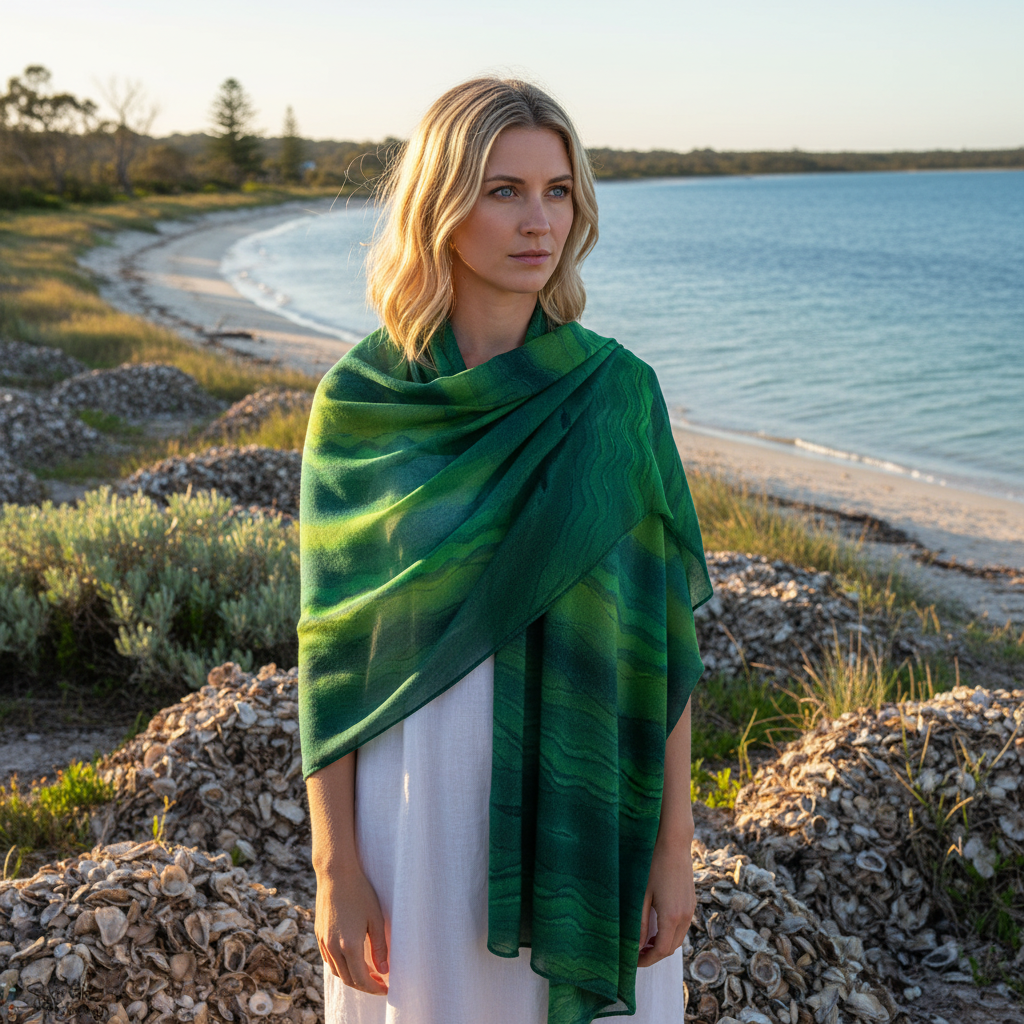 Middens Silk Scarf – Cassell Coker & Co - First Nations Gift Boxes